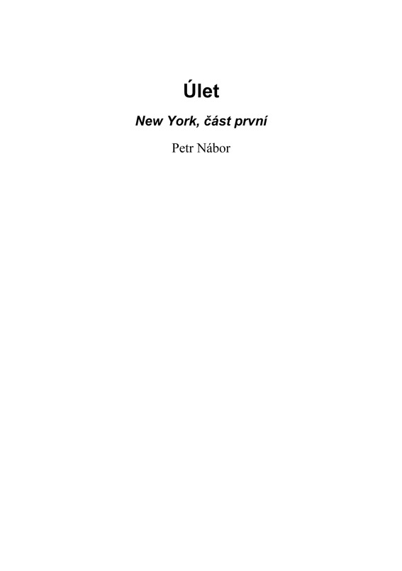 Nábor Petr - Úlet, New York 